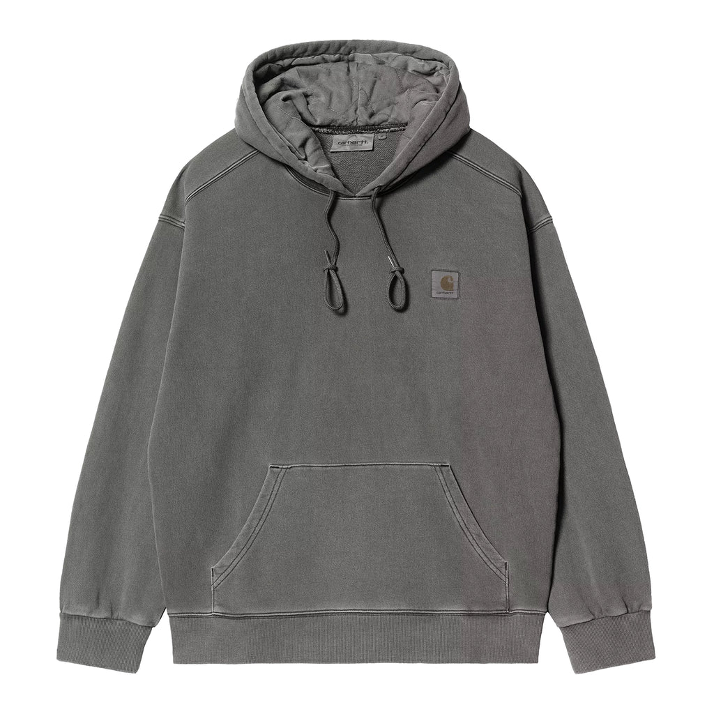 Carhartt WIP Hooded Vista Sweat Hoodie - Graphite garment dyed - front