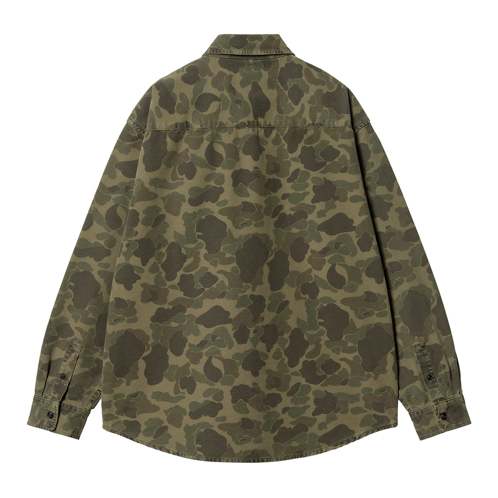 Carhartt WIP L/S Duck Shirt  - Camo Duck Green / Office Green