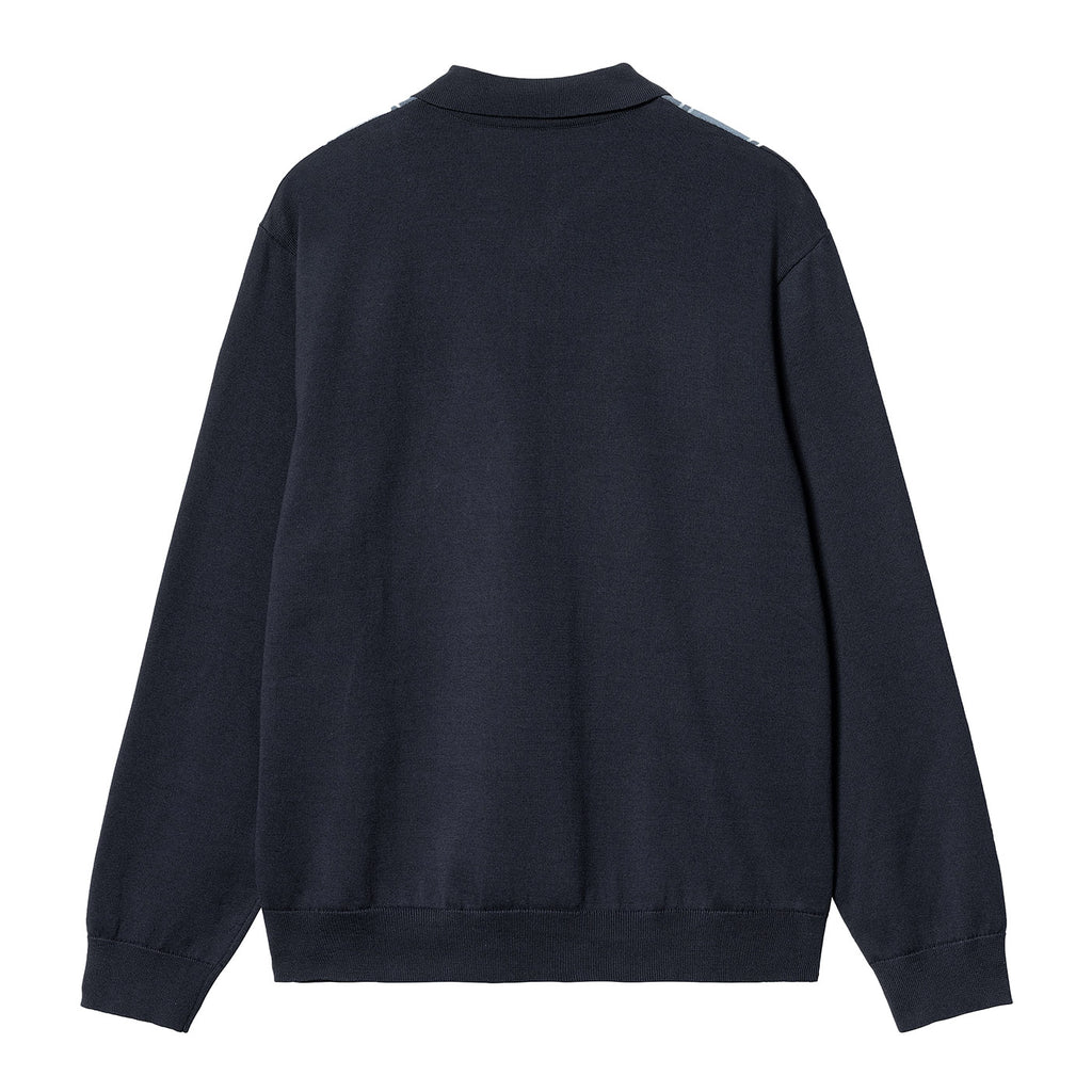 Carhartt WIP L/S Kendricks Polo Shirt - Dark Navy