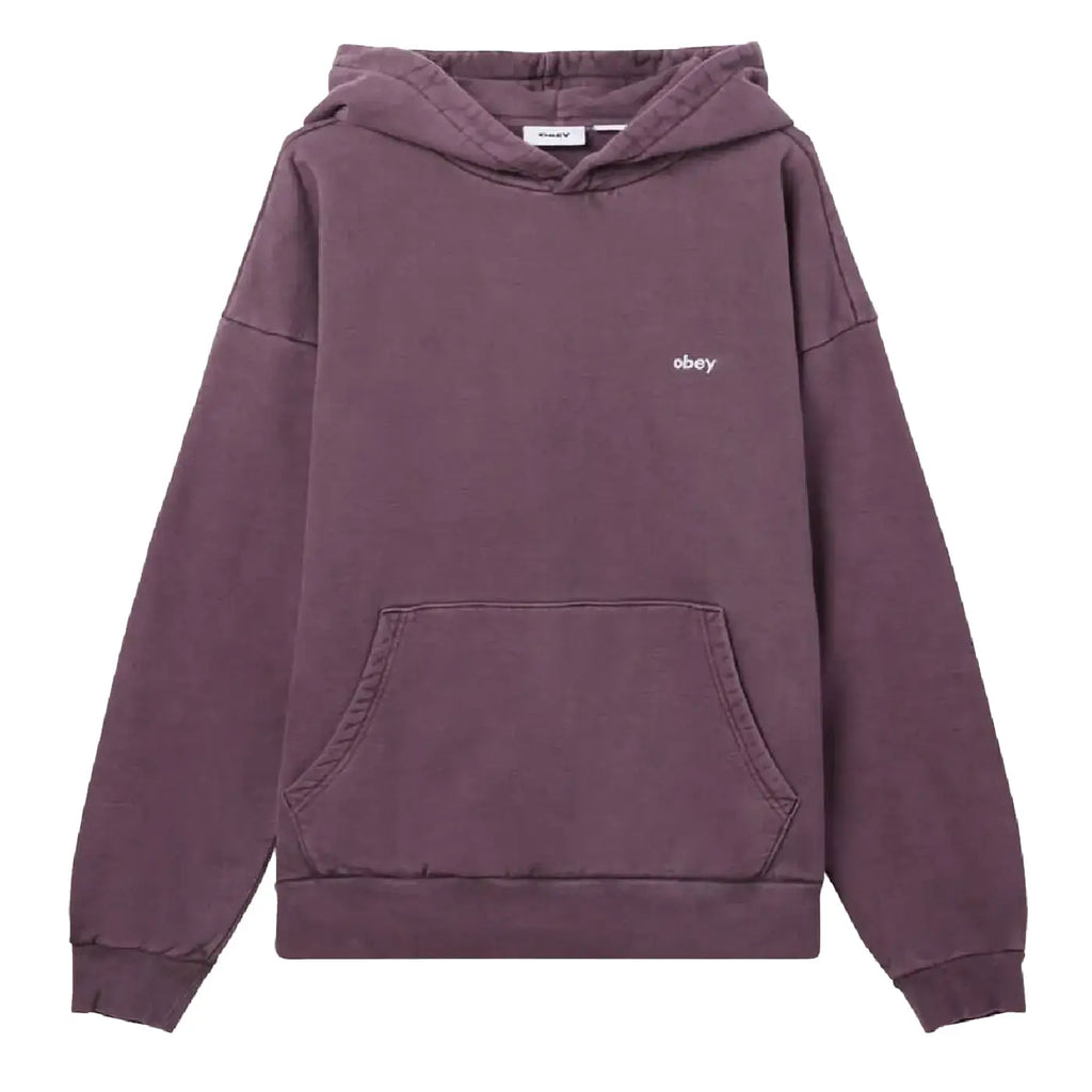 Obey Lowercase Pigment Hoodie - Pigment Plum Perfect