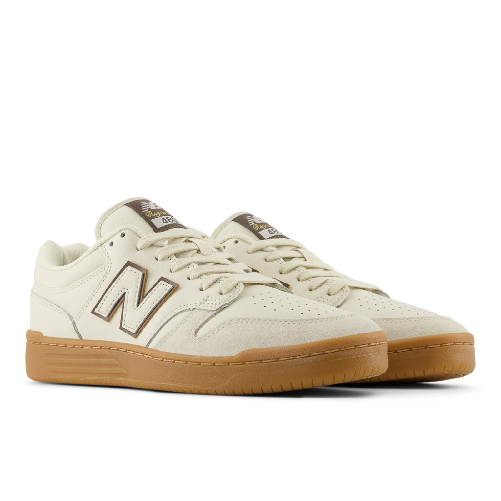 New Balance Numeric NM480 Shoes - Sea Salt / Brown - pair