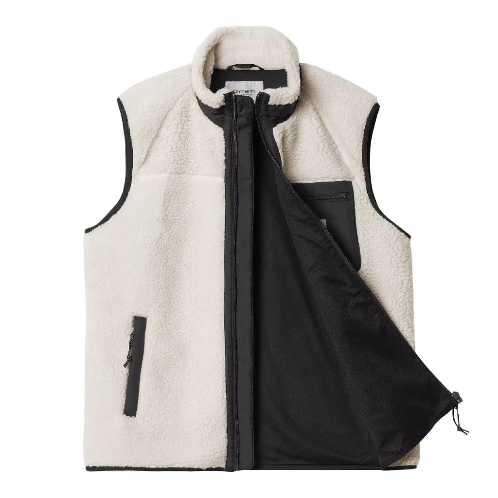 Carhartt WIP Prentis Vest Liner - Moonbeam / Black - open