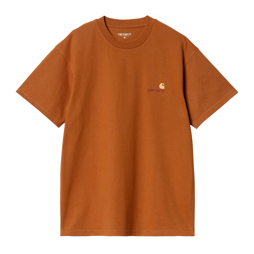 Carhartt WIP American Script T Shirt - Sienna - front