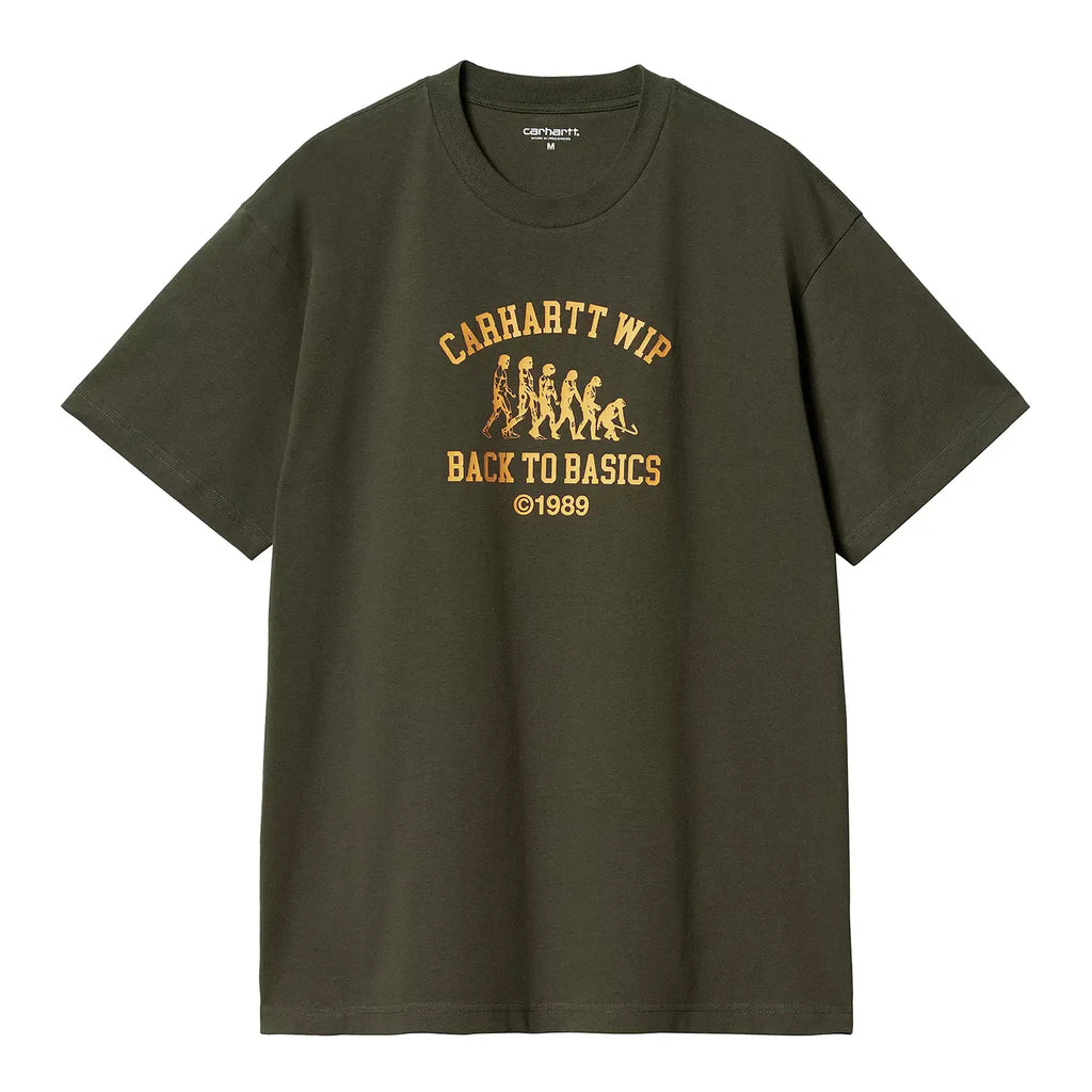 Carhartt WIP Basics T Shirt - Office Green / Winter Spice