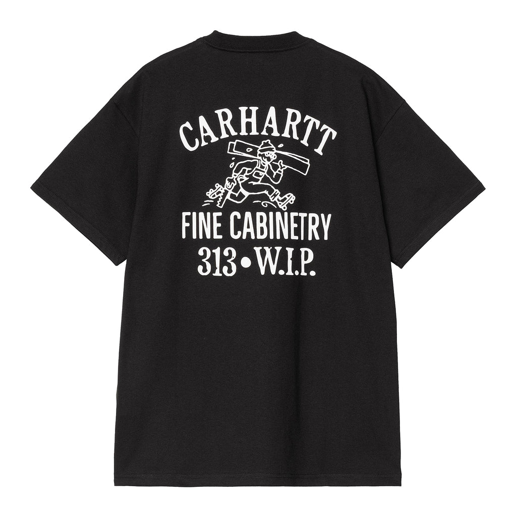 Carhartt WIP Cabinetry T Shirt - Black / White - back