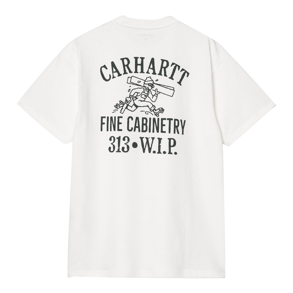 Carhartt WIP Cabinetry T Shirt - White / Black - back