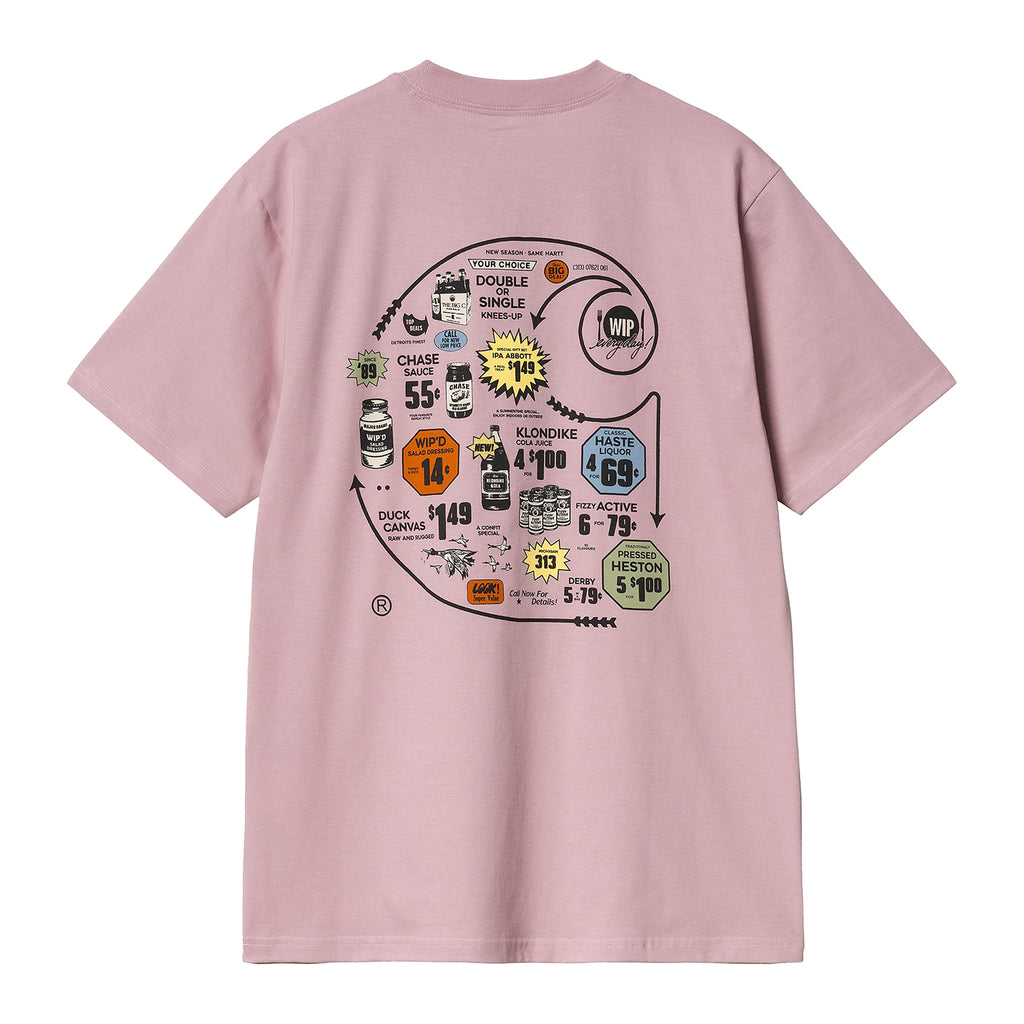 Carhartt WIP Catalogue C Logo T Shirt - Hortensia - back