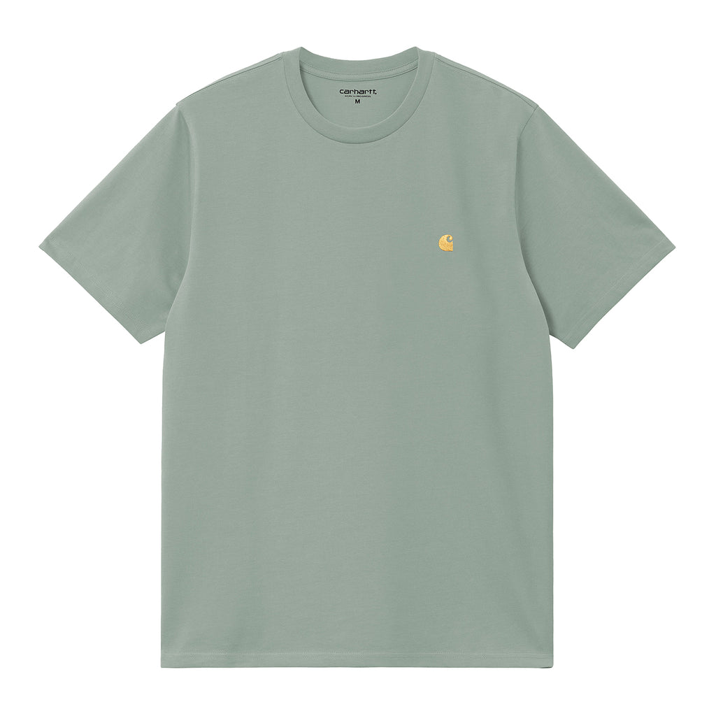 Carhartt WIP Chase T Shirt - Frosted Green / Gold - front