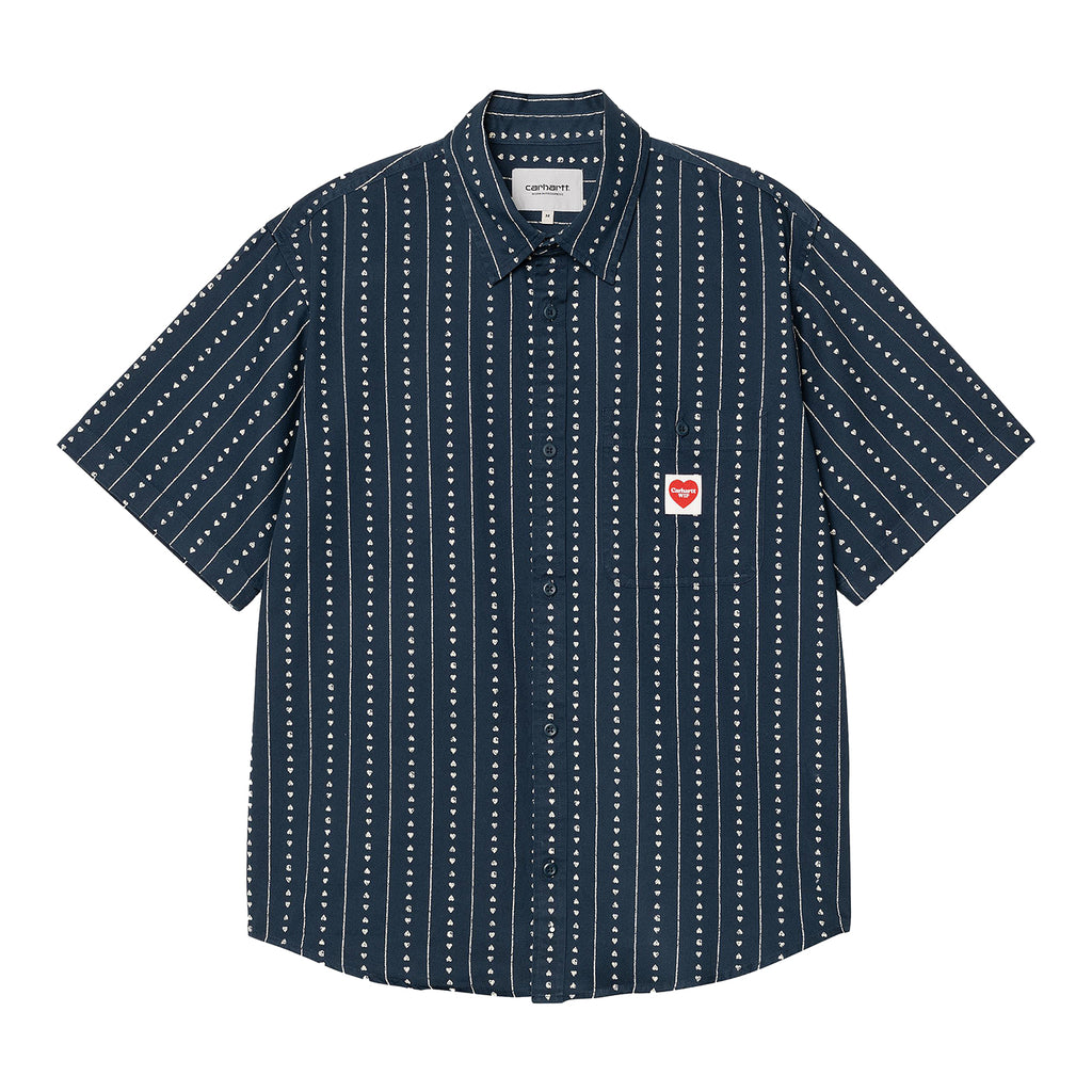 Carhartt WIP S/S Drewe Shirt - Ink / Natural - front