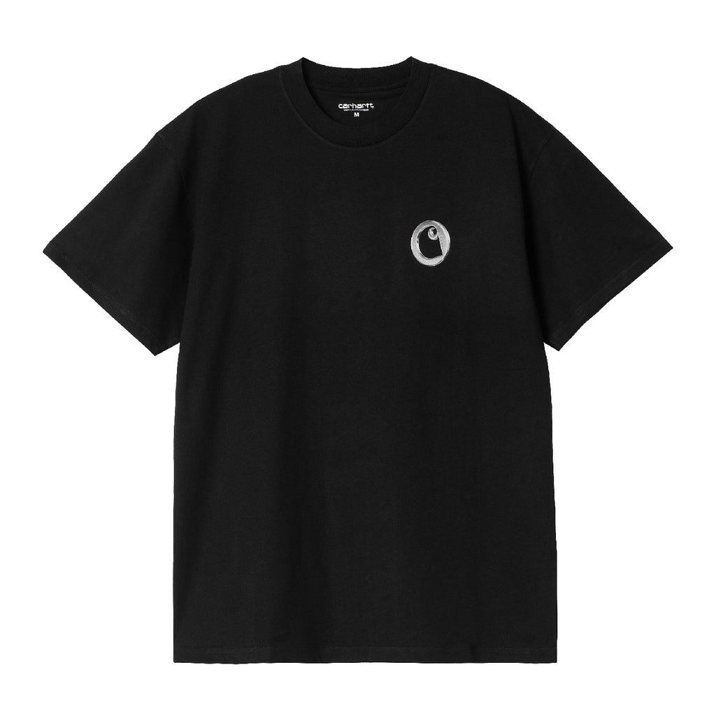 Carhartt WIP Linked Charms T Shirt - Black / Silver - front