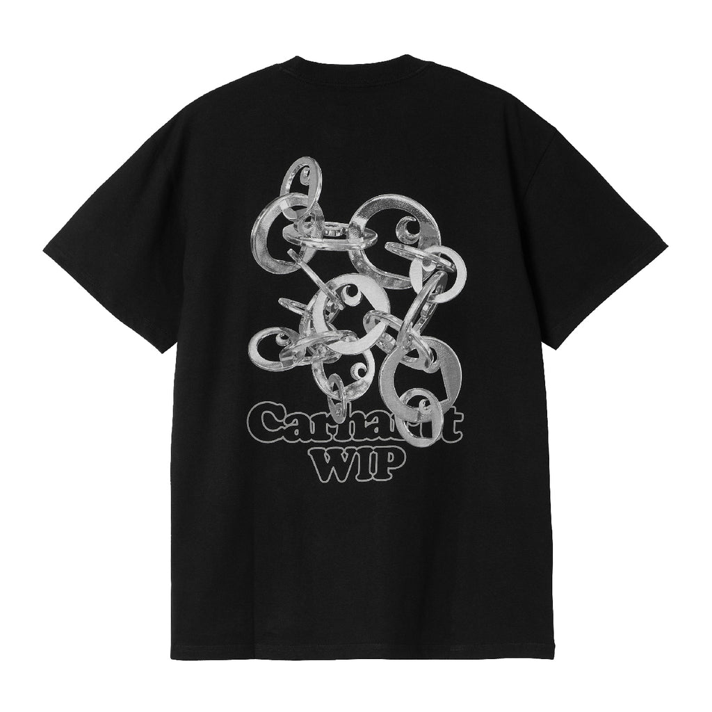 Carhartt WIP Linked Charms T Shirt - Black / Silver - back