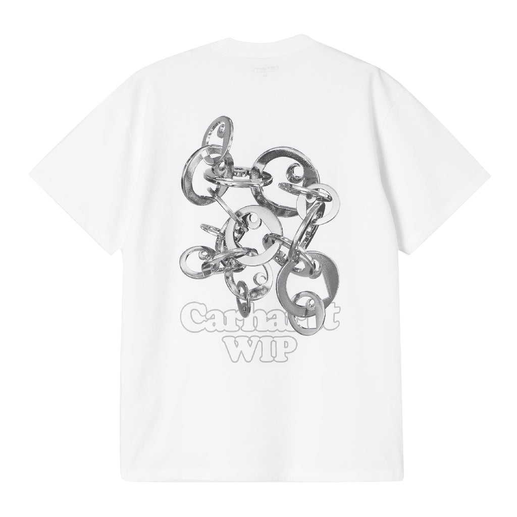 Carhartt WIP Linked Charms T Shirt - White / Silver - back