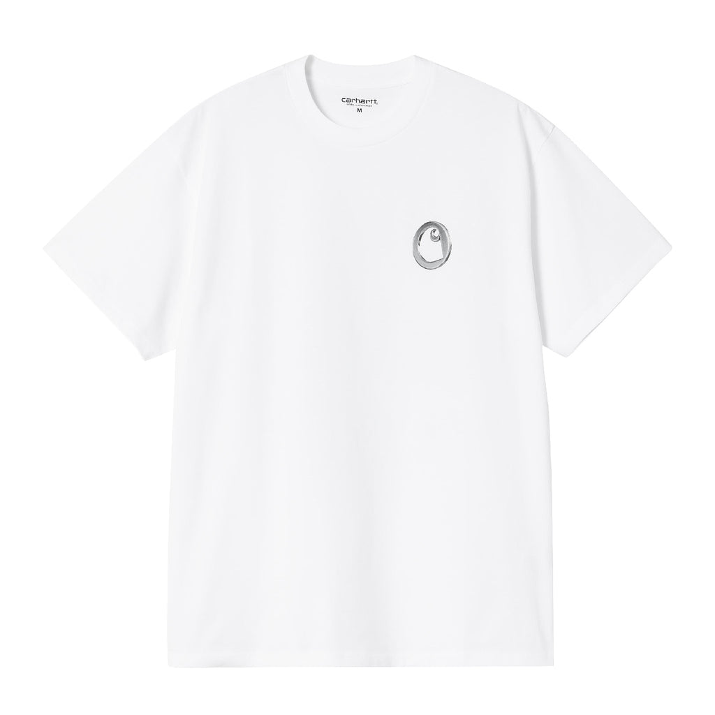 Carhartt WIP Linked Charms T Shirt - White / Silver - front