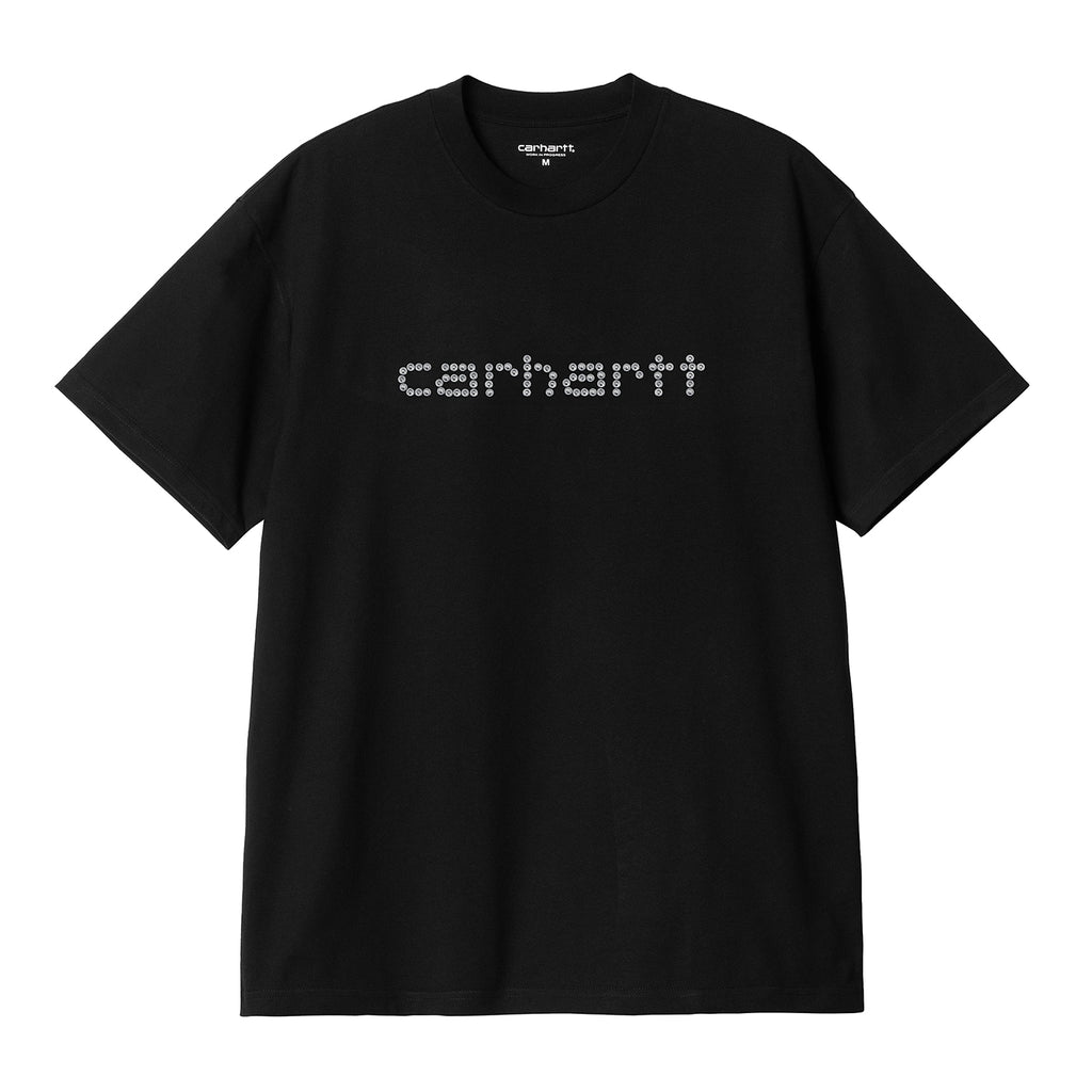 Carhartt WIP Rivet Script T Shirt - Black - front