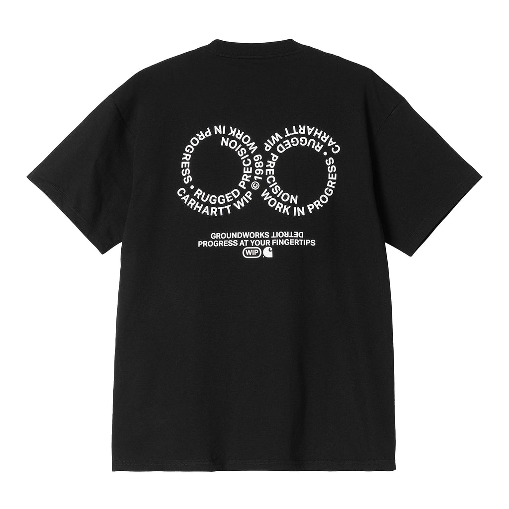 Carhartt WIP Rotation T Shirt - Black / White - back