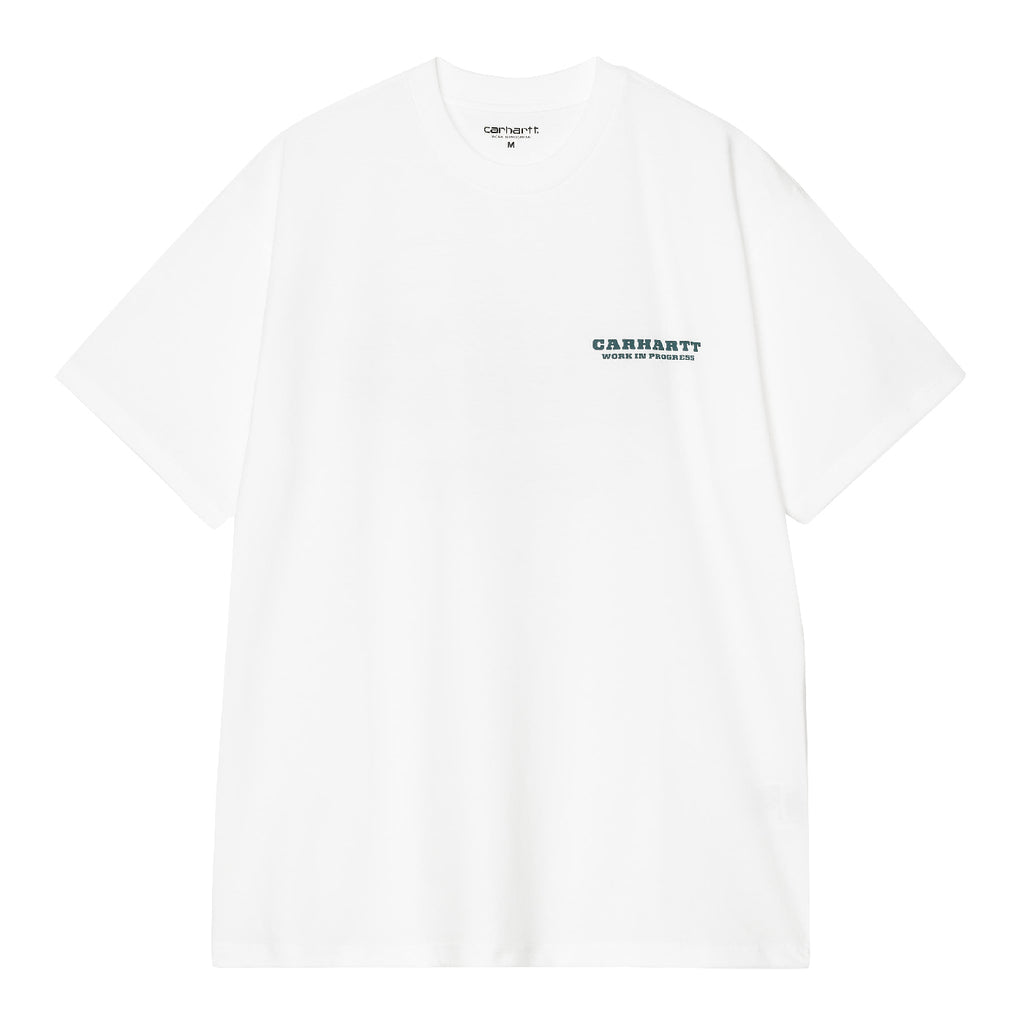 Carhartt WIP Runaway T Shirt - White / Malachite - front