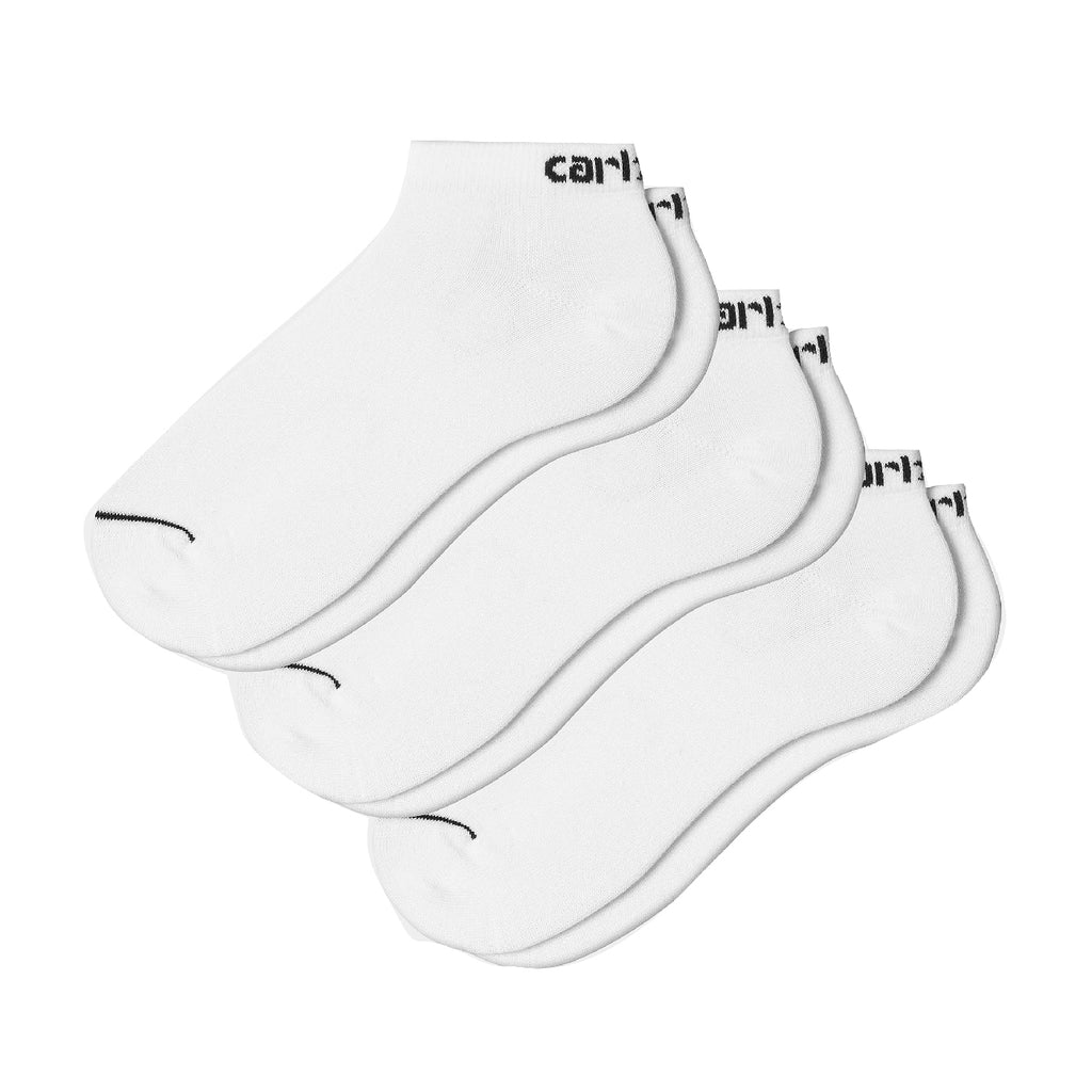 Carhartt WIP Script Sneaker Socks - White / Black - main