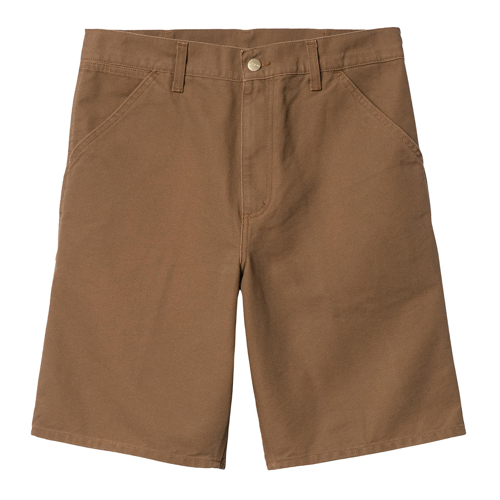 Carhartt WIP Single Knee Short - Hamilton Brown rinsed - main