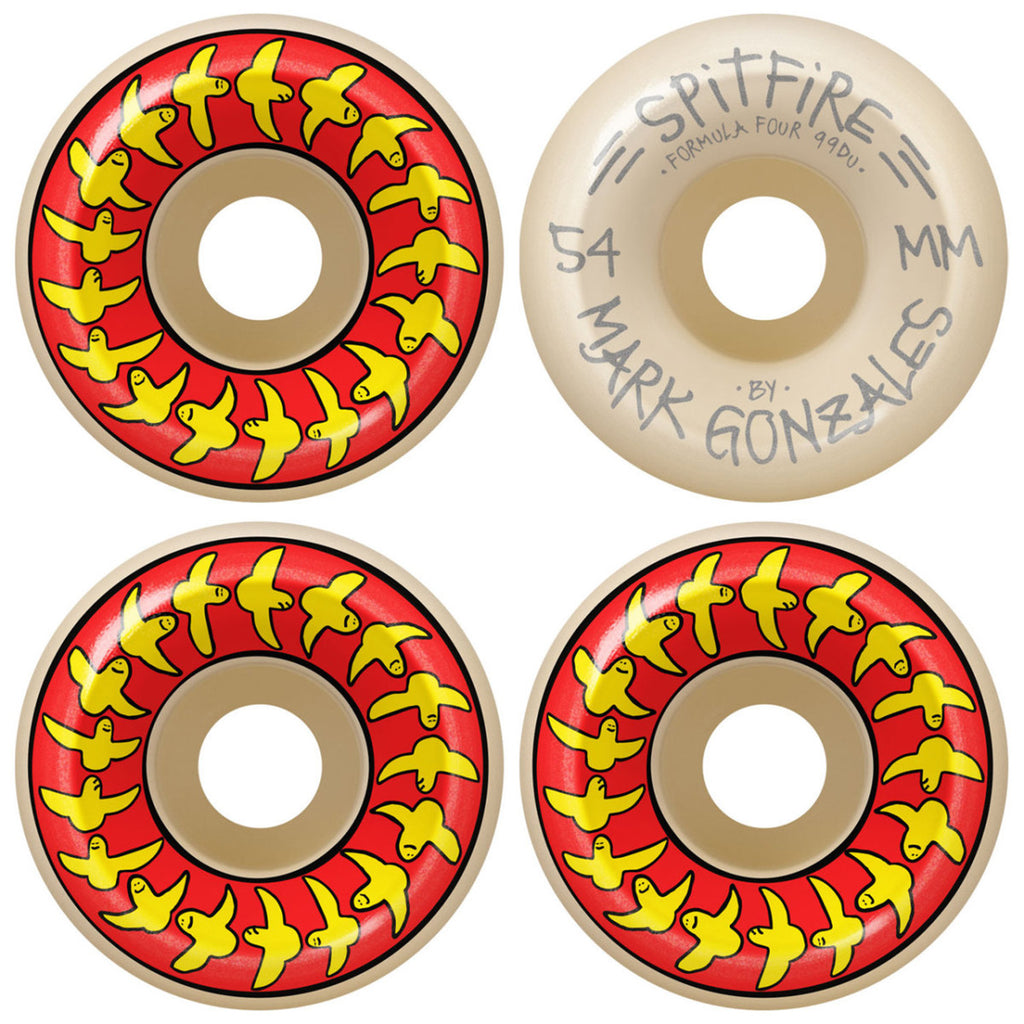 Spitfire Wheels Gonz Birds Formula Four Conical Full 99 Duro Wheels - 54mm