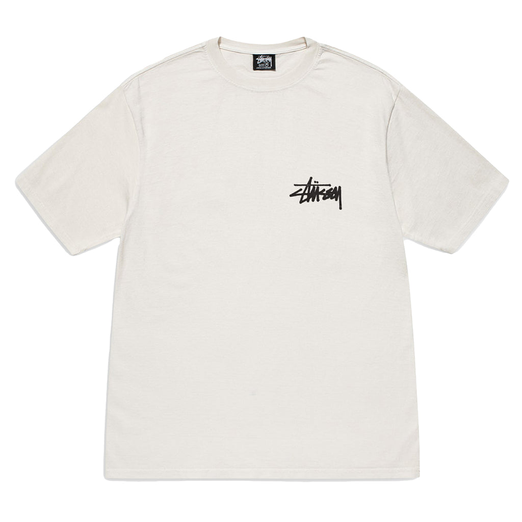 Stussy Old Phone  Pigment Dyed T Shirt - Natural