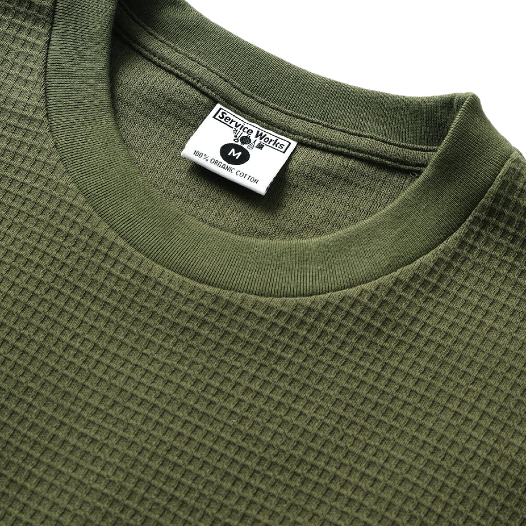 Service Works Waffle Pocket T shirt - Olive