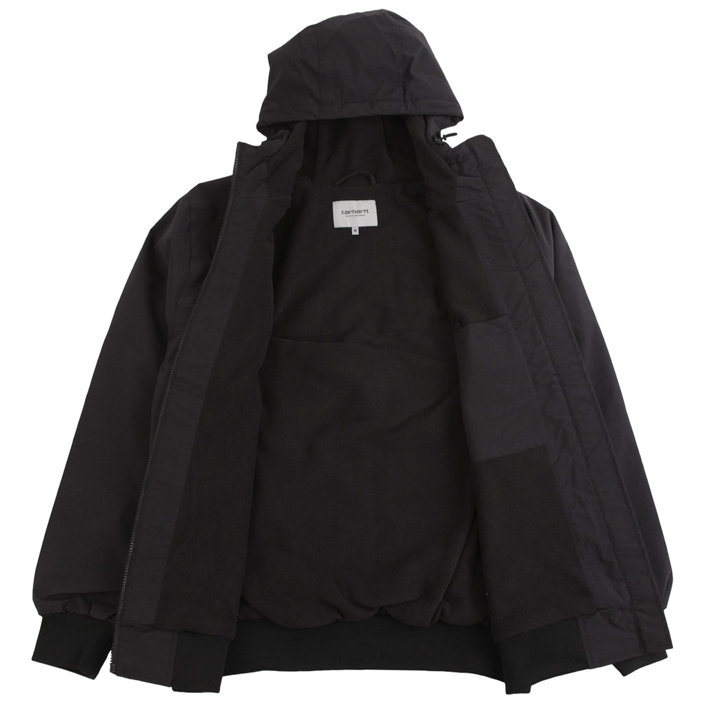 Carhartt Hooded Sail Jacket in Black / White - Open