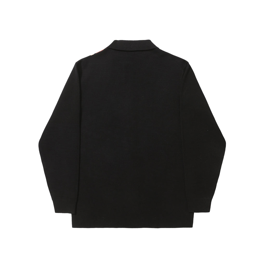 Helas Al Knitted Polo Shirt - Black