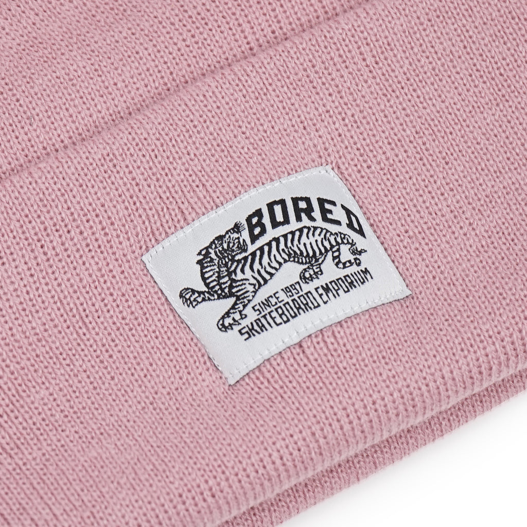 Bored of Southsea Daily Use Beanie - Dusky Pink - badge