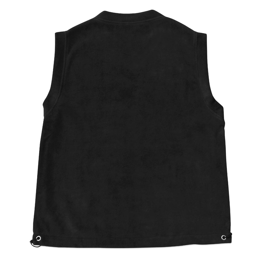 Skateboard Cafe Fleece Vest - Black - back