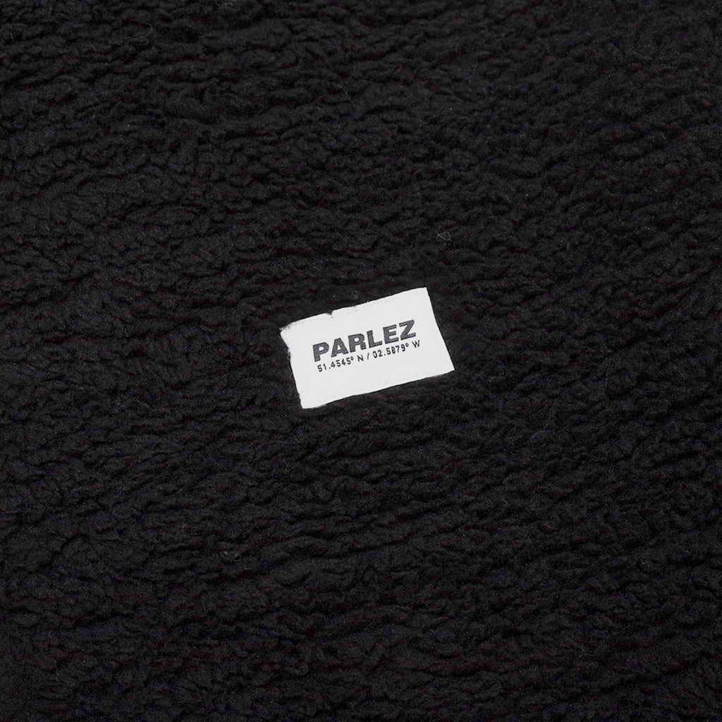 Parlez Moxey Fleece Jacket - Black - label