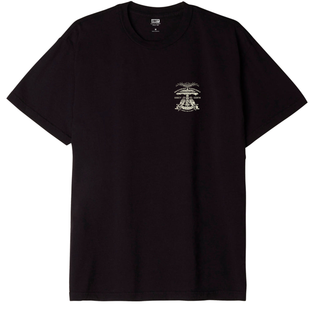 Fairweather Friends T Shirt in Black by Obey Clothing | Bored of Southsea