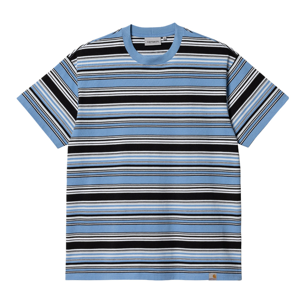 Carhartt WIP Lafferty Stripe T Shirt - Piscine