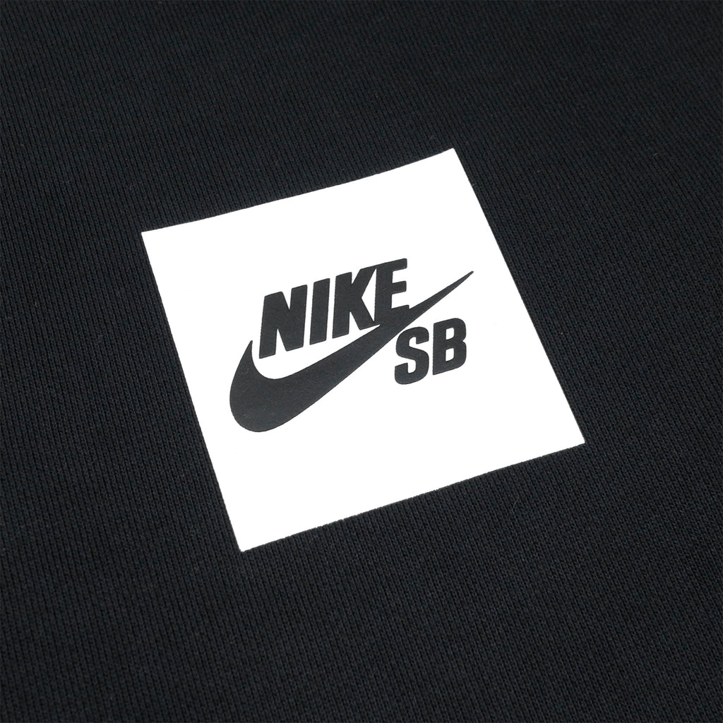 Nike SB Box Logo Hoodie - Black - closeup