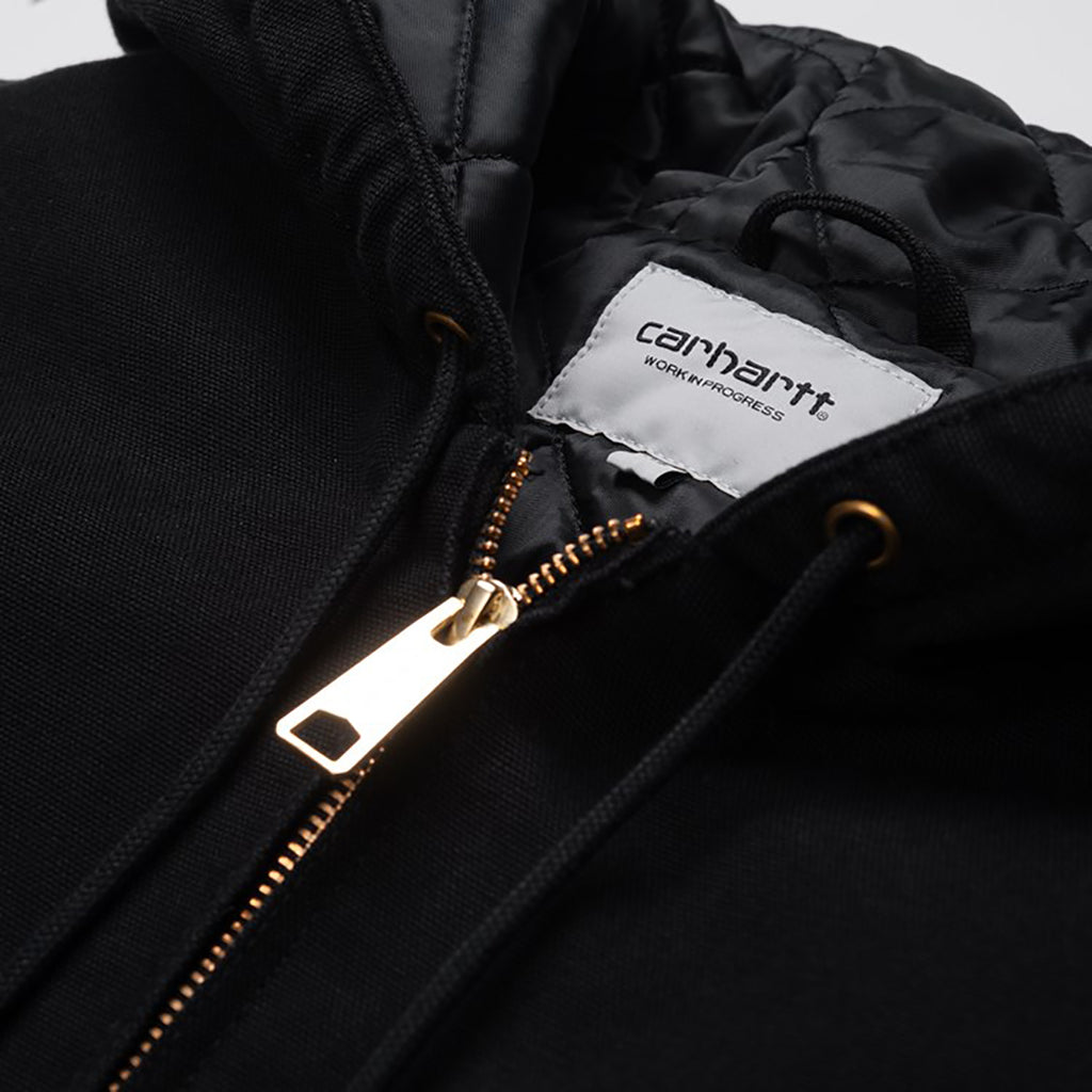 Carhartt WIP OG Active Jacket in Black Aged Canvas - Detail