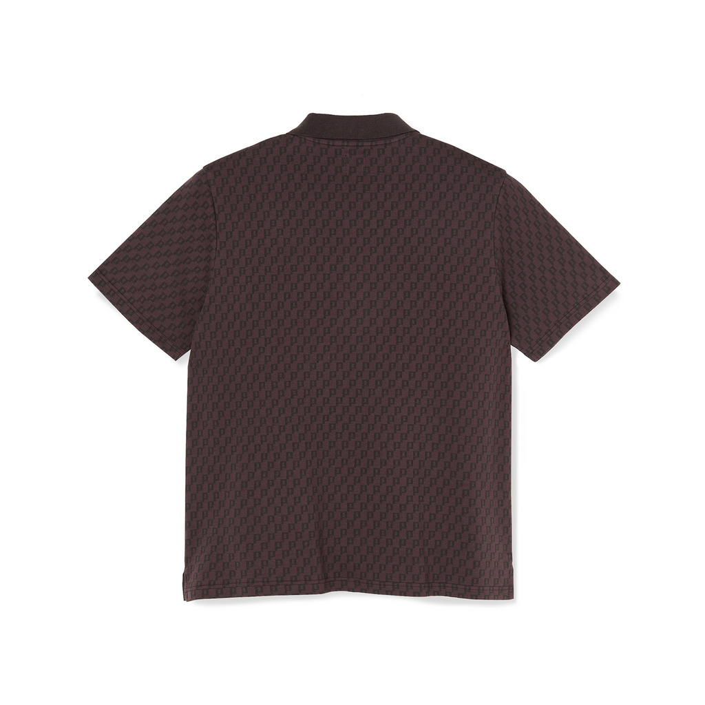 Polar Skate Co Zip Polo Shirt - Bordeaux