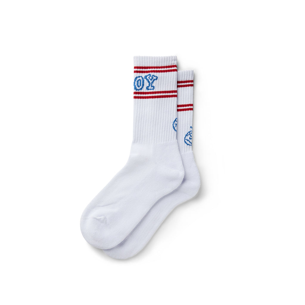 Polar Skate Co Big Boy Socks - White / Blue / Red - pair