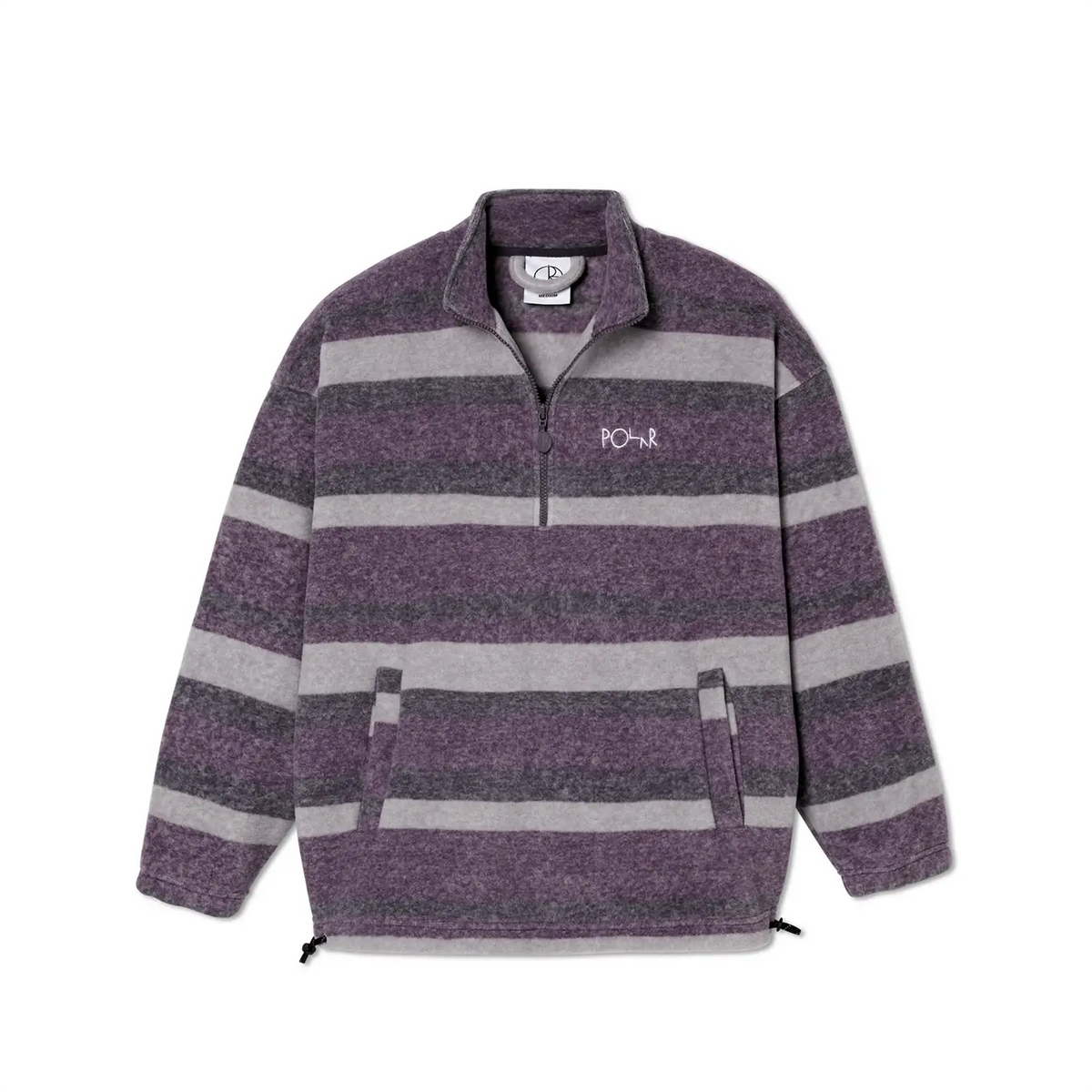 Striped on sale fleece pullover