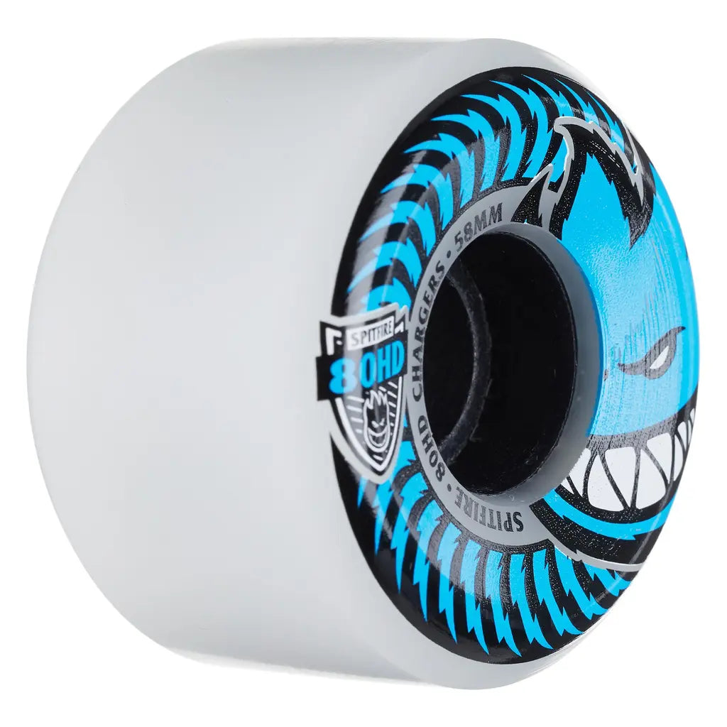 Chargers 80HD Conical Clear Skateboard Wheels in 54MM by Spitfire