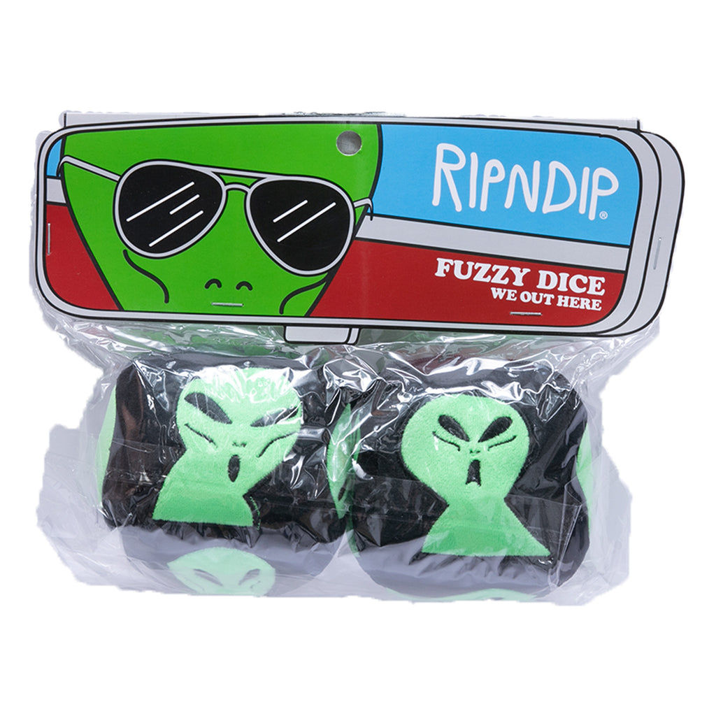 RIPNDIP We Out Here Fuzzy Dice - Black