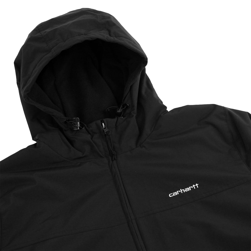 Carhartt Hooded Sail Jacket in Black / White - Detail